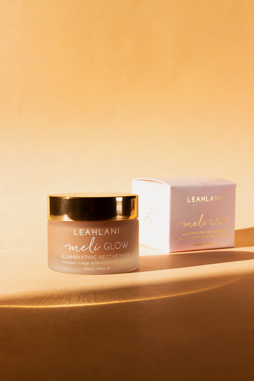 Leahlani masque Meli Glow - Masque visage éclaircissant au nectar dans un peau en verre de 50 ml